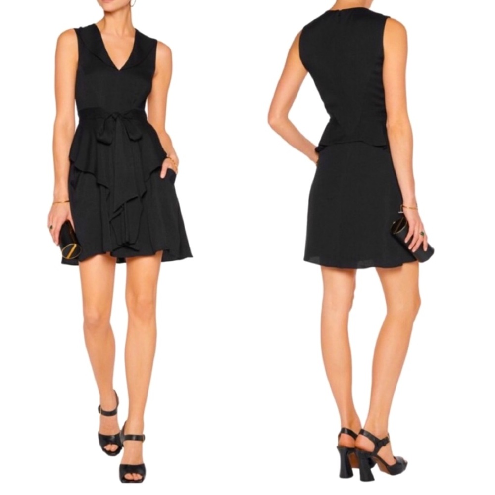 L’AGENCE Karina Black Dress Rayon Size 2